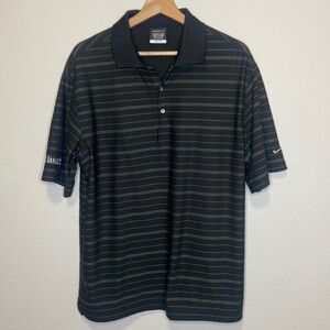 Nike Golf Jack Daniel Dri-fit Polo Black Short Sleeve Men Shirt Sz M